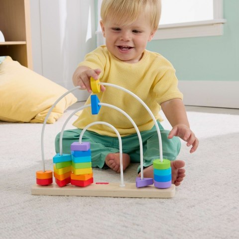 Tęcza drewniane koraliki do przesuwania Fisher Price