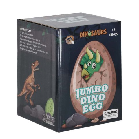 Dinozaury wykopaliska jajko XL dinozaura 12 figurek zestaw archeologiczny Kik Sp. z o. o. Sp. k.