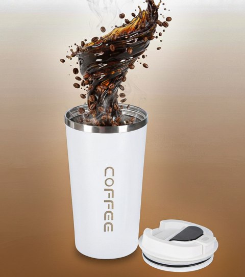 Kubek podróżny LED z ustnikiem 500ml biały Kik Sp. z o. o. Sp. k.