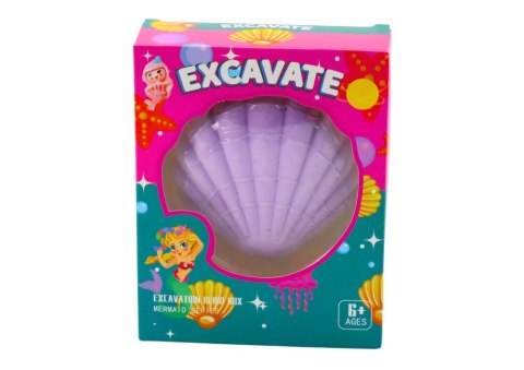 Zestaw Archeologiczny Syrenka W Muszelce Dłuto Pędzelek LEAN TOYS