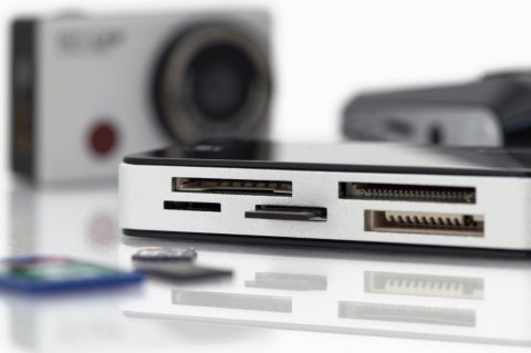 Czytnik kart 5-portowy USB 3.0 SuperSpeed, All-in-one, Czarno-srebrny Digitus