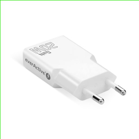 Ładowarka sieciowa SUPER SLIM QC 3.0 20W 1XUSB 1XUSB-C biała SC-340Q EverActive