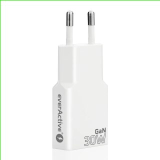 Ładowarka sieciowa SUPER SLIM QC 3.0 30W 1XUSB 1XUSB-C biała SC-380Q EverActive