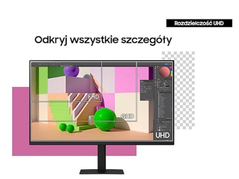 Monitor 37 cali ViewFinity S70D VA 3840x2160 UHD 16:9 1xHDMI 1xDP 5ms PinP/PbyP 60Hz płaski 2Yd2d (LS37D700EAUXEN) Samsung