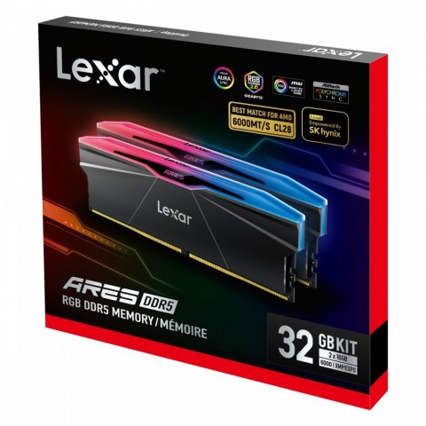 Pamięć DDR5 ARES RGB Black 32GB(2*16GB)/6000 CL28 Lexar