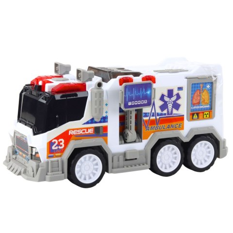 Ambulans Karetka Miejska Pojazd Medyczny Napęd Światła Dźwięki LEAN Toys