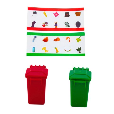 Ciężarówka Śmieciarka Pojemnik Na Śmieci Światła Dźwięki Zielona 1:16 LEAN Toys