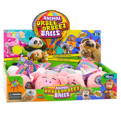 Pluszak Do Ściskania Ugniatania Gniotek z Kulkami Wodnymi Koala Panda 6 cm LEAN TOYS