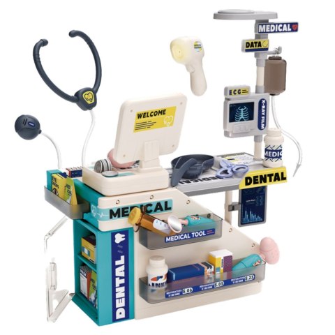Zestaw Lekarza Dentysty Farmaceuty Światła Dźwięki Akcesoria 51 el. LEAN Toys