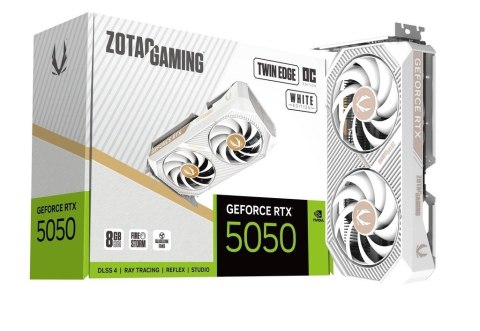 Karta graficzna GeForce RTX 5050 TWIN EDGE OC 8GB GDDR6 128bit 3DP/HDMI biała ZOTAC