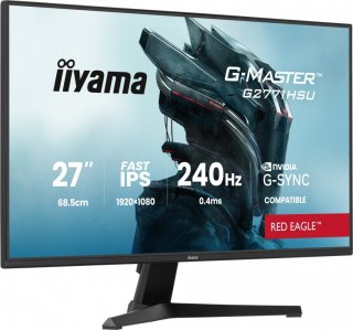 Monitor 27 cali G2771HSU-B1 0.4ms,Fast IPS,1xUSB 3.2, 1xUSB C, 240Hz, DP, 2xHDMI, Adaptive G-SYNC - 1920 x 1080 @48-240Hz  IIYAMA