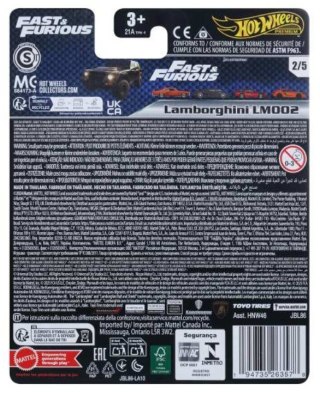 Pojazd Szybcy i Wściekli, LAMBORGHINI LM002 Hot Wheels