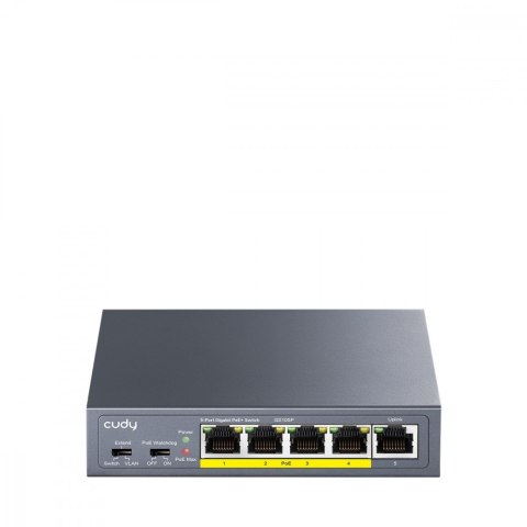 Przełącznik GS105P 5-Port Gigabit PoE+ Switch 36W Cudy