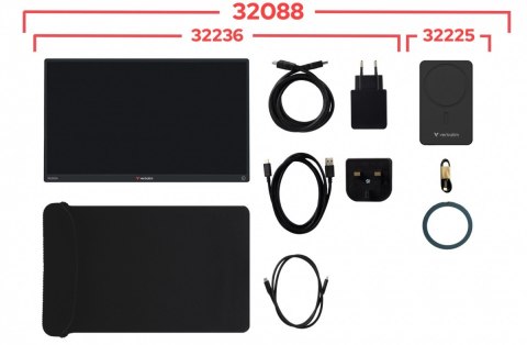 Przenośny monitor dotykowy Light zasilany bezprzewodowo Full HD Verbatim