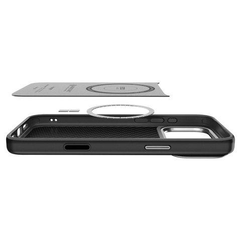 Etui pokrowiec case na iPhone 17 Pro MagSafe - czarno-srebrne SPIGEN