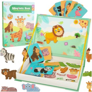 Książeczka magnetyczna układanka puzzle na magnes zwierzęta safari 47el. Kik Sp. z o. o. Sp. k.
