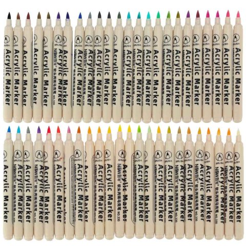 Markery akrylowe do tkanin kamieni pisaki flamastry mazaki wodoodporne DIY 48 szt. Kik Sp. z o. o. Sp. k.