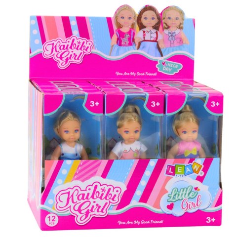 Mini Laleczka Kaibibi Kolorowa Sukienka Długie Włosy 12 cm Mix LEAN TOYS