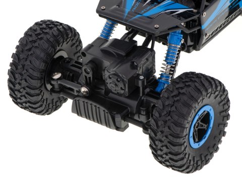 Samochód zdalnie sterowany na pilota RC Rock Crawler HB 2,4GHz 1:18 niebieski Kik Sp. z o. o. Sp. k.