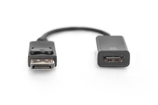 Kabel adapter DisplayPort z zatrzaskiem 1080p 60Hz FHD Typ DP/HDMI A M/Ż 0,2m Czarny Digitus