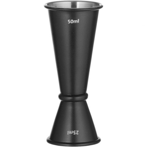 Miara barmańska dwustronna z pierścieniem 25 ml 50 ml - czarna Bar Up