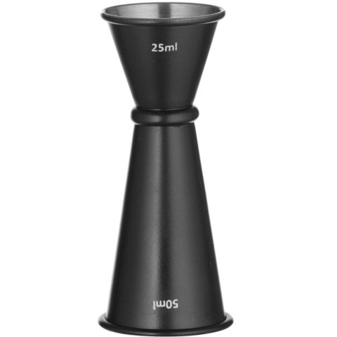 Miara barmańska dwustronna z pierścieniem 25 ml 50 ml - czarna Bar Up