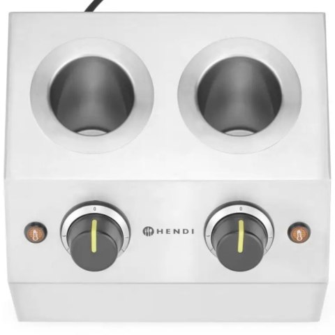 Podgrzewacz elektryczny do sosów butelek podwójny 2 strefy 2x 650 ml 200 W Hendi