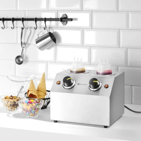 Podgrzewacz elektryczny do sosów butelek podwójny 2 strefy 2x 650 ml 200 W Hendi