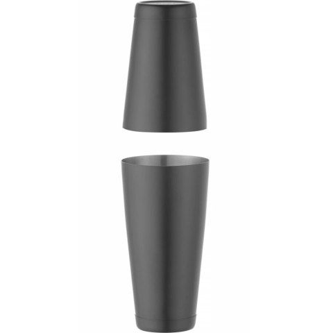 Shaker bostoński 2 częściowy do drinków koktajli Tin on Tin 0.8 l - czarny Bar Up