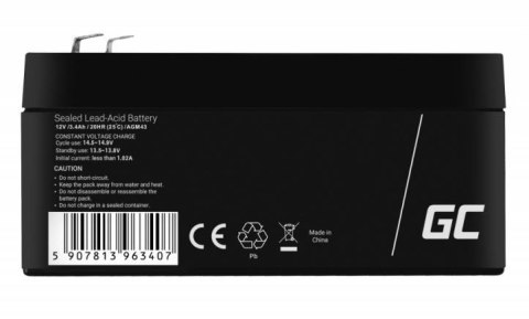 Akumulator AGM VRLA 12V 3.4Ah Green Cell