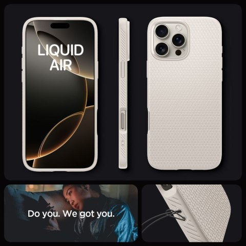 Etui case na iPhone 16 Pro Max Liquid Air - tytanowy SPIGEN