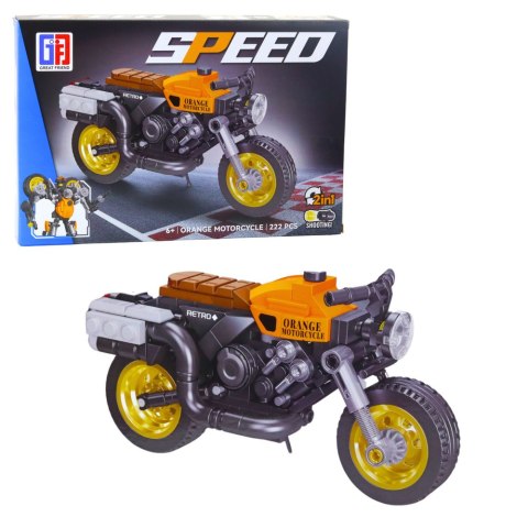 Klocki Konstrukcyjne Motor Motocykl Robot 2w1 217-222 el. Mix LEAN Toys