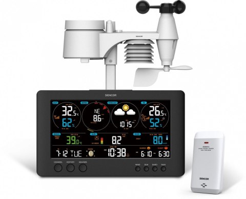 Profesjonalna stacja METEO WiFi SWS 12500 wys. LCD 21,4cm Kolor Sencor