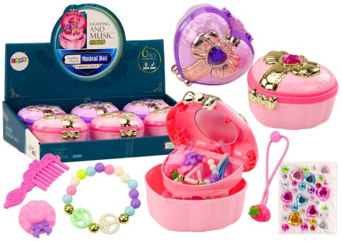Zestaw Kuferek Szkatułka Serduszko Pudełko Na Biżuterię Akcesoria MIX LEAN Toys