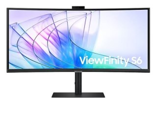Monitor 34 cale ViewFinity S65VC VA 3440x1440 UWQHD 21:9 1xHDMI 1xDP 1xUSB-C 90W 2xUSB-A LAN 5ms HAS Webcam głośniki zakrzywiony Samsung