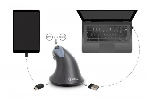 Mysz ergonomiczna pionowa YMS 50350 ERGO USB A , USB C YENKEE