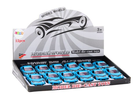 Auto Sportowe Samochód 1:32 Figurka Niebieska Spojler Metal LEAN Toys