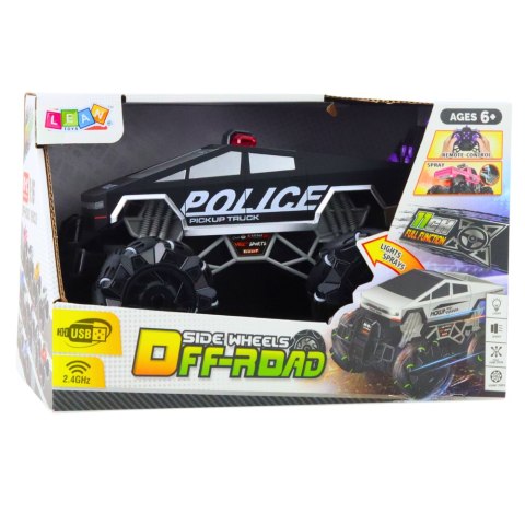 Auto Terenowe Pick Up Truck Policja Zdalnie Sterowany RC Światła Dym 1:16 LEAN Toys