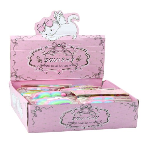 Gniotek Kocia Łapka Zabawka Antystresowa Sensoryczna Squishy XXL Fioletowa Zielona LEAN TOYS