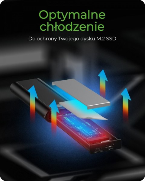 Obudowa dysku SSD IB-1807MT-C31 M.2 NVMe, USB 3.2(Gen2) Type-C, Aluminium IcyBox