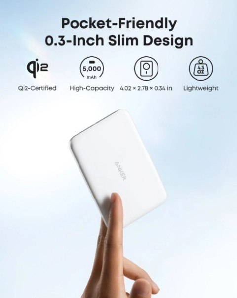 PowerBank Nano 5k mAh slim biały Anker