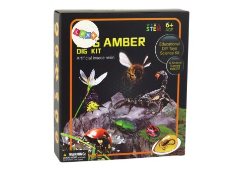 Zestaw Archeologiczny Wykopaliska Owady w Bursztynie LEAN Toys