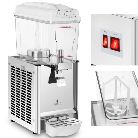 Dyspenser dozownik chłodzący do napojów soków koktajli z mieszadłem 12 l Royal Catering