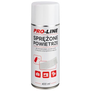 Sprężone powietrze do czyszczenia elektroniki maszyn do szycia PRO-LINE spray 400ml PRO-LINE