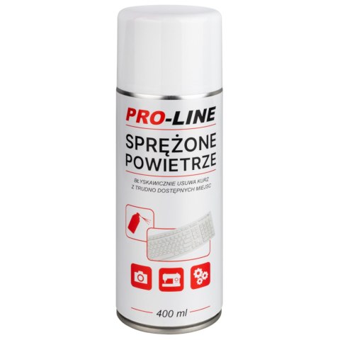 Sprężone powietrze do czyszczenia elektroniki maszyn do szycia PRO-LINE spray 400ml PRO-LINE