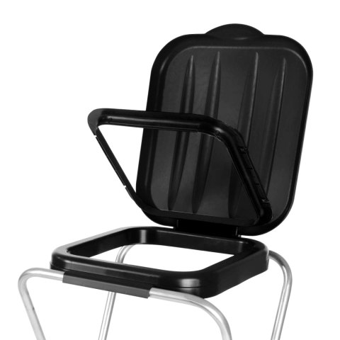 Uchwyt ścienny wiszący do segregacji śmieci czarny - worki 120L GSG24