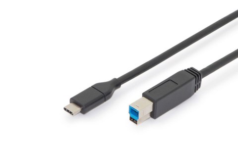 Kabel połączeniowy USB 3.0 SuperSpeed 5Gbps Typ USB C/B M/M Power Delivery czarny 1.8m Digitus