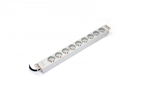Listwa zasilająca PDU 19" RACK 9xTyp E, 1.8m 1xSchuko, 16A, aluminiowa Digitus
