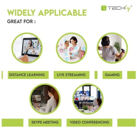 Mikrofon konferencyjny dookólny USB 2.0 z wyciszeniem Techly