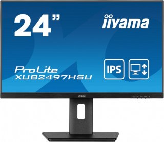 Monitor 24 cale XUB2497HSU-B2 IPS, HDMI, DP, 2x2W, 2xUSB, Pivot, HAS(150mm) /5y/ IIYAMA